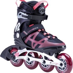 NWT K2 Alexis 90 Boa Black-Burgundy Inline Skates